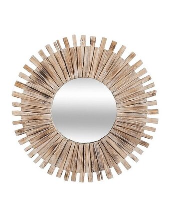 Lustro Drewniane Lustro Okrągłe Wood 88 cm, MIA home