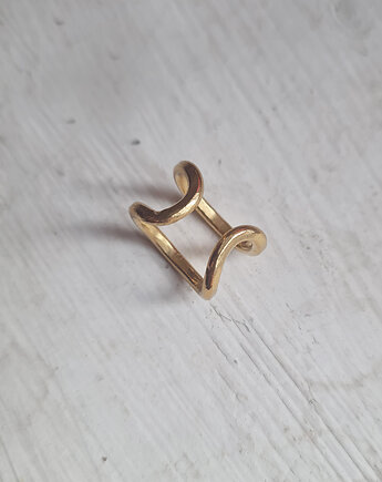 Nausznica DUBL złocona na środek ucha, COCONUT