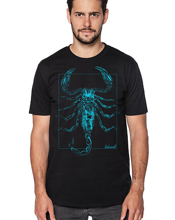 T-shirt męski UNDERWORLD Scorpion niebieski, UNDERWORLD