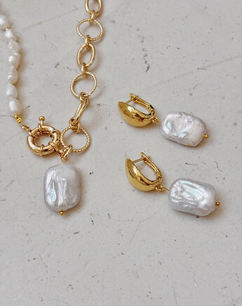 Komplet  Łańcuszek z perłami i kolczyki, Chmolowska Jewellery