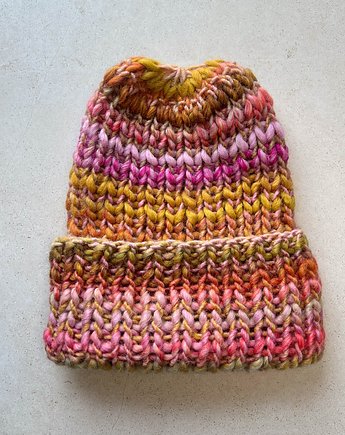 Czapka zimowa beanie Aurora różowa, Made by Jaga