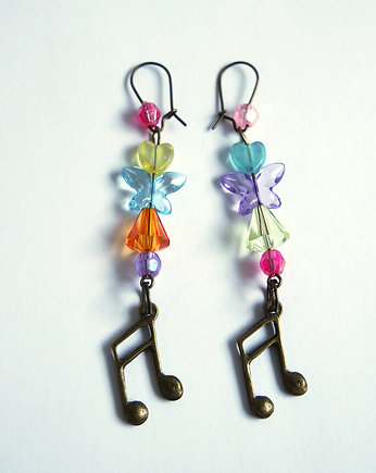 Kolczyki - Nutki, koraliki, yenoo