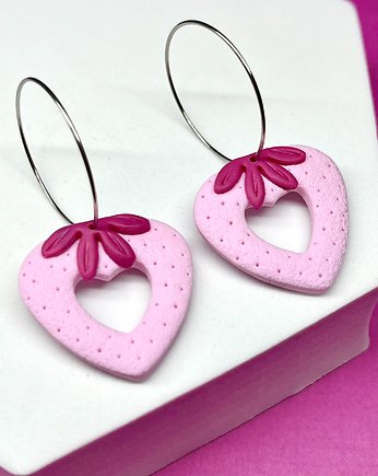 Kolczyki różowe truskawki  PINK, Mintique