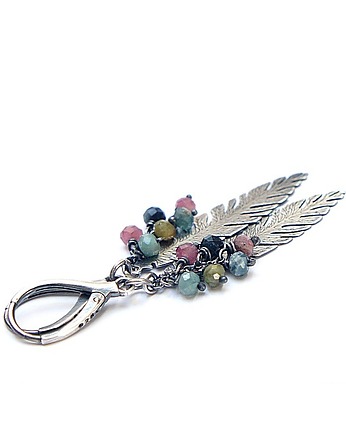 Kolczyki srebrne Jesienne liście vol. 4, Katia i krokodyl