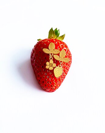 Kolczyki srebrne Truskawki- Strawberries & Cherries, BOSKE