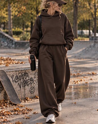 Dres  Hoodie + Baggy 2W1   CHOCOLATE BROWN, SOREXWEAR
