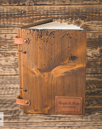 Drewniana księga gości, księga weselna, Wood bee