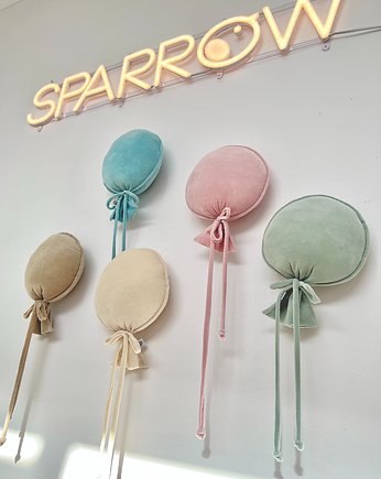 Balonik dekoracyjnych welurowy na ścianę + haczyk, SPARROW