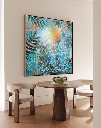 Obraz na płótnie 70x70cm. Przenikania, Malgorzata Domanska
