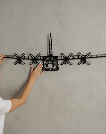 Samolot C-130 Hercules metalowa ozdoba na ścianę 3D, Aircraft Sketches