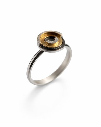 Pierścionek Schodki 1.0 , srebrny, Points of View Anna Kamińska Zabiegaj