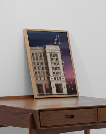 Plakat MDM, Plac Konstytucji- neon Siatkarka, Konrad Kunc