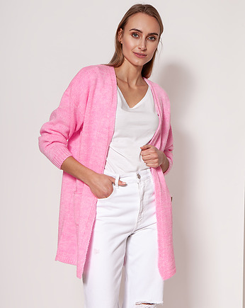 Swetrowy płaszczyk - PA013 baby pink MKM, MKMswetry