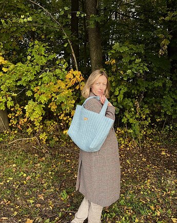 Torba lniana Everyday niebieska, gucialoveskids