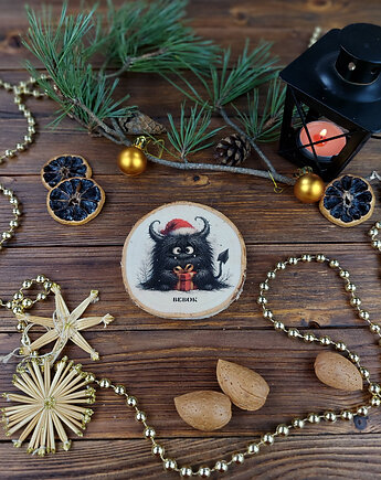 Brzozowa podkładka pod kubek, świąteczna zawieszka - Bebok, Manufa