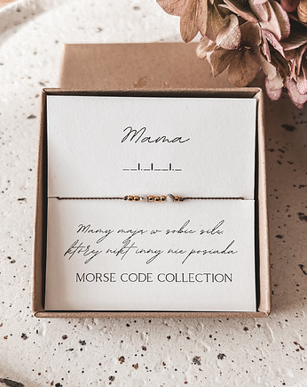 Bransoletka dla Mamy Morse Code Collection, Tiny Stone