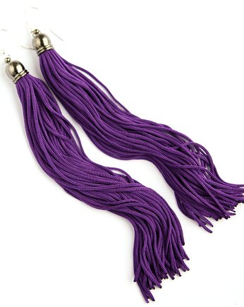 Kolczyki XLong - fioletowe chwosty, Mosca