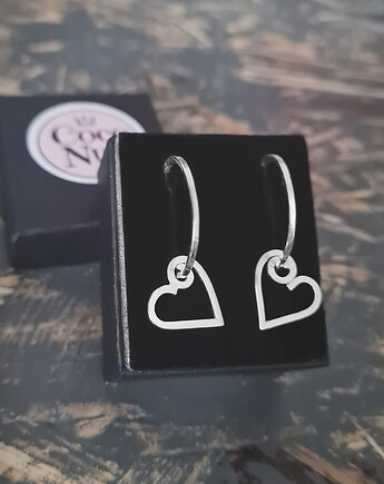 LOVE Kolczyki srebro 925 lekkie walentynkowe, COCONUT