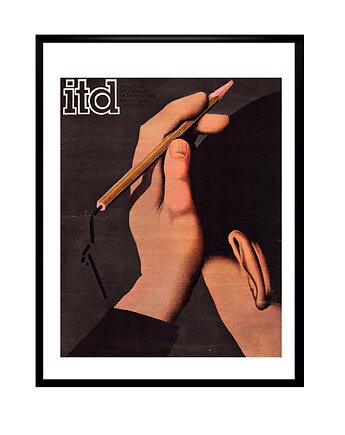 Plakat Oprawiona okładka czasopisma studenckiego ITD z 1980, aut. B. Kuźnicki, RiskyWalls