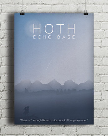 Plakat Star Wars - Hoth - Gwiezdne Wojny, minimalmill