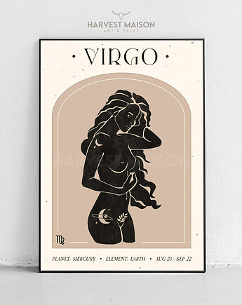 Plakat Pomysł na prezent Zodiakalna Kobieta Znak Zodiaku Panna, Harvest Maison