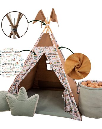 Namiot Tipi dla dziecka " Misiowa kolejka ", Golden Kids