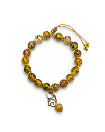 Bransoletka z Agatem na sznurku. Amulet spokoju., mdesign