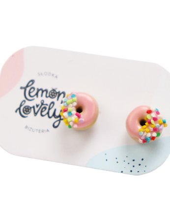 Pączki donut różowe z posypką małe sztyfty, Lemon Lovely