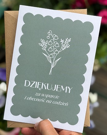 Kartka na zakończenie roku dla nauczyciela z napisem Dziękujemy, format B6, 71 Prints