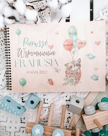PASTELOWY SZOP  album metryczka prezent narodziny,chrzest,roczek,, LOO LOO DREAM