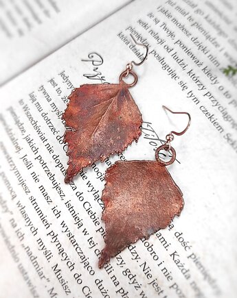Listki brzozy III kolczyki miedziane, Treemasters Copper Jewelry