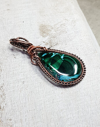 Wisiorek z malachitem   m281, JanArt