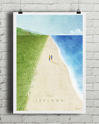 Irlandia - vintage plakat, minimalmill