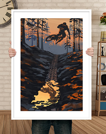Mountain Biker - plakat rowerowy 50x70 cm, minimalmill