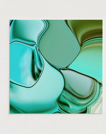 Plakat gradient / 04 / green glass / poster print, Alina Rybacka