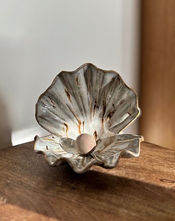 Ceramiczna Podstawka na Biżuterię Muszla Skarbiec Freckled Waterfalls, Maison Fragile