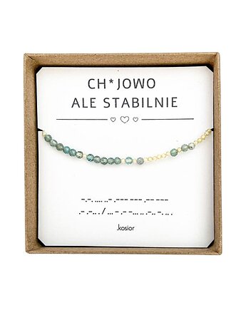 Ch*jowo ale stabilnie Bransoletka z alfabetem Morse, karolina kosior