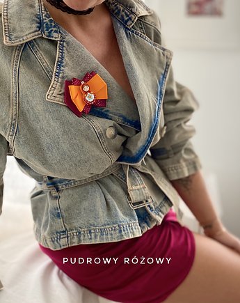 Brosza z kolekcji FOLK Nowość, Pudrowy Różowy