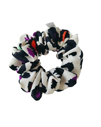 Scrunchie do włosów, gumka do włosów z wiskozy Panterkowy pop MAXI PLUS, Capillum