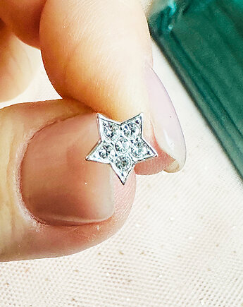 Kolczyki gwiazdki, srebrne małe gwiazdy, Anemon Atelier
