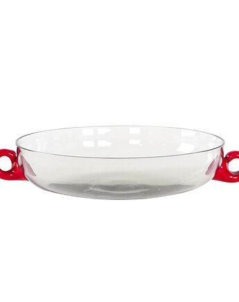 Misa szklana, włoski design, lata 70, produkcja: Włochy, Przetwory design