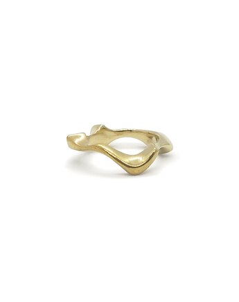 WAVES thick / brass RING, Filimoniuk