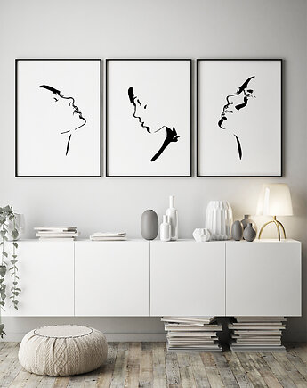 Zestaw plakatów - Minimalistyczne kobiety (set168), raspberryEM