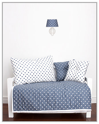 Poduszeczka dekoracyjna na łóżko szaro-biała w gwiazdki, Roomee Decor