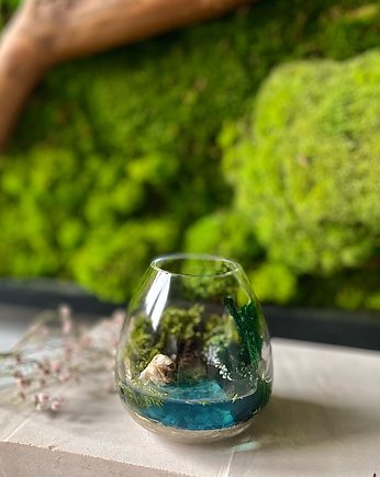 Terrarium natura zamknięta w szkle, Resinywood 