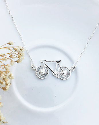 Naszyjnik z rowerem, srebrny rower, Anemon Atelier
