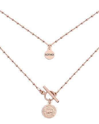 Naszyjnik z monetą z różowego złota, SOTHO