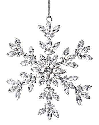 Ozdoba - zawieszka 2 szt. śnieżynki srebrne 2 szt. FIOCCO DI NEVE, MIA home