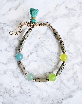 Bransoletka : summer JASPER collection : jaspis i jadeit