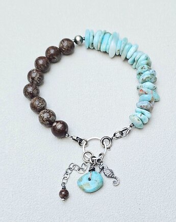 Bransoletka Larimar z Brązem, ILEA